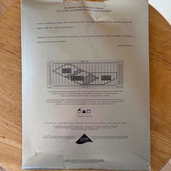 Donna Karan New York Platinum Collection All Over Glitter Tights - Picture 4 of 4